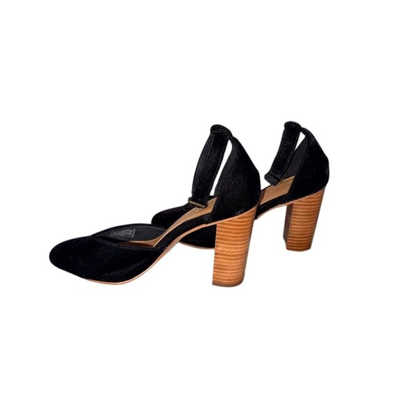 Soludos Black Velvet Ankle-Strap Block Heels - Circa 2018-2020 - Picture 3 of 7